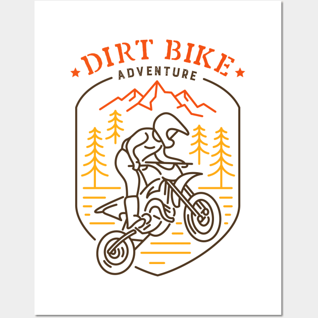 Dirt Bike 4 Wall Art by VEKTORKITA